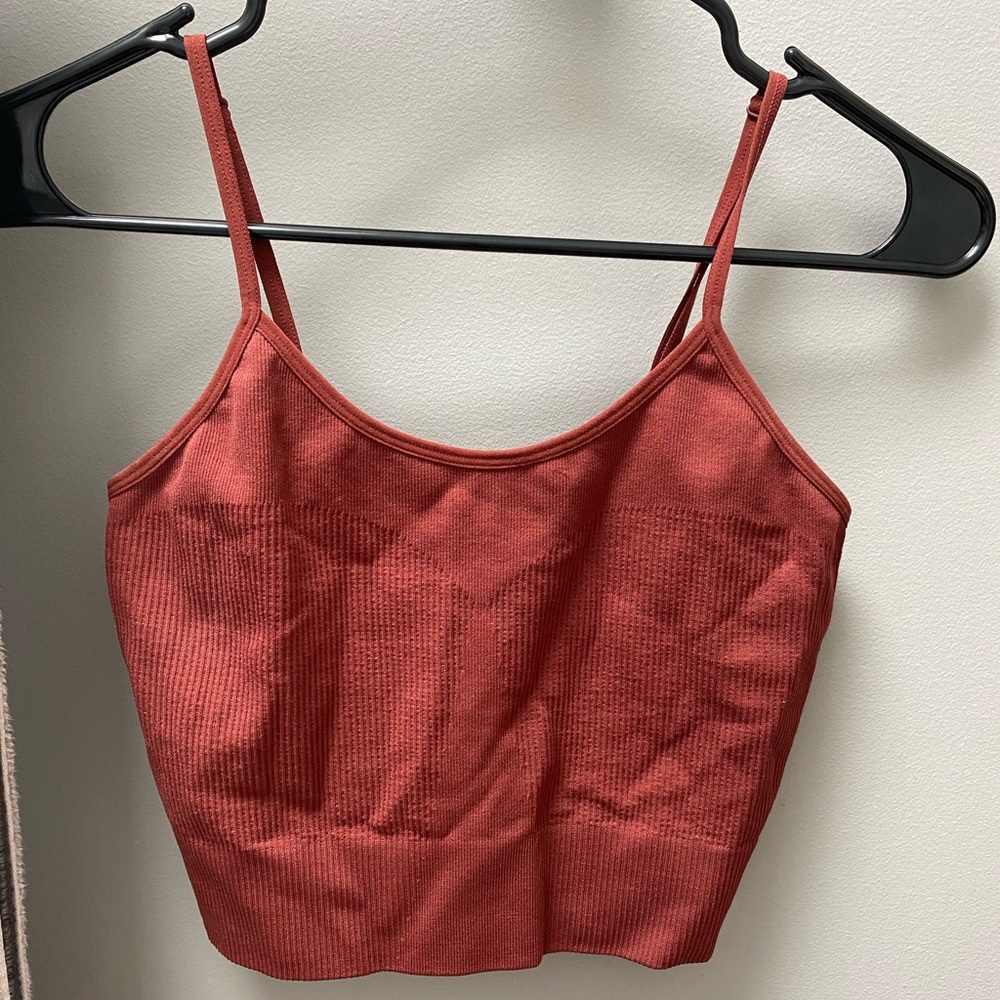 Akira Seamless Rust Color Crop Top